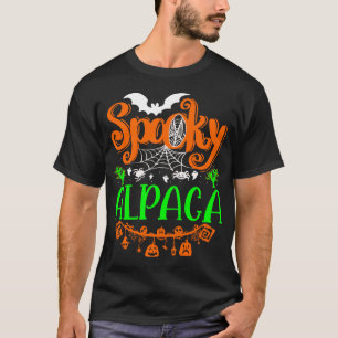 Spooky Boo Halloween Animal Alpaca Giftidea T-Shirt