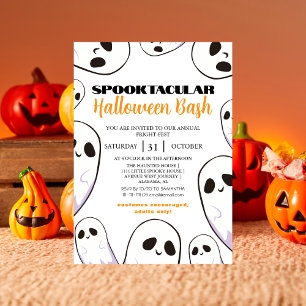 spooky Boo Haunted house Halloween bash party Invitation