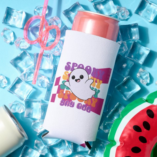 Spooky Boo Seltzer Can Cooler (In Situ Summer)