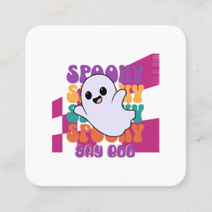 Spooky Boo Square Business Card