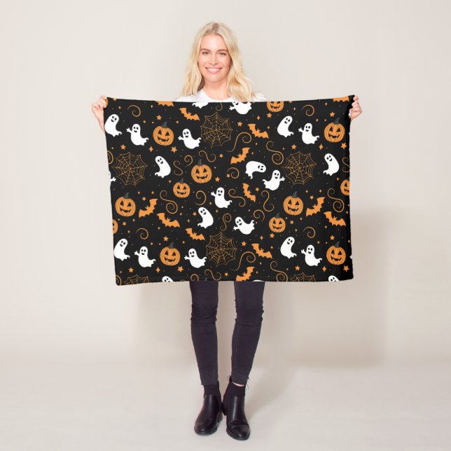 Spooky Boo-tiful Night Fleece Blanket (In Situ)