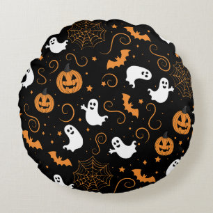Spooky Boo-tiful Night Round Cushion