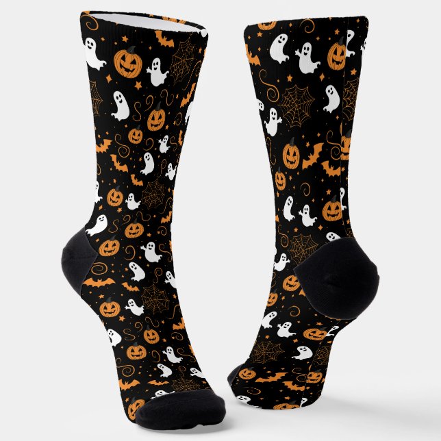 Spooky Boo-tiful Night Socks (Angled)