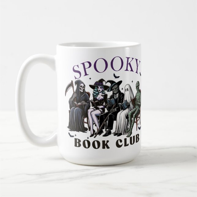 Spooky book club coffee mug (Left)