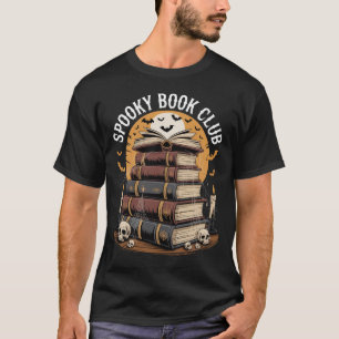Spooky Book Club Halloween Bookworm Librarian T-Shirt