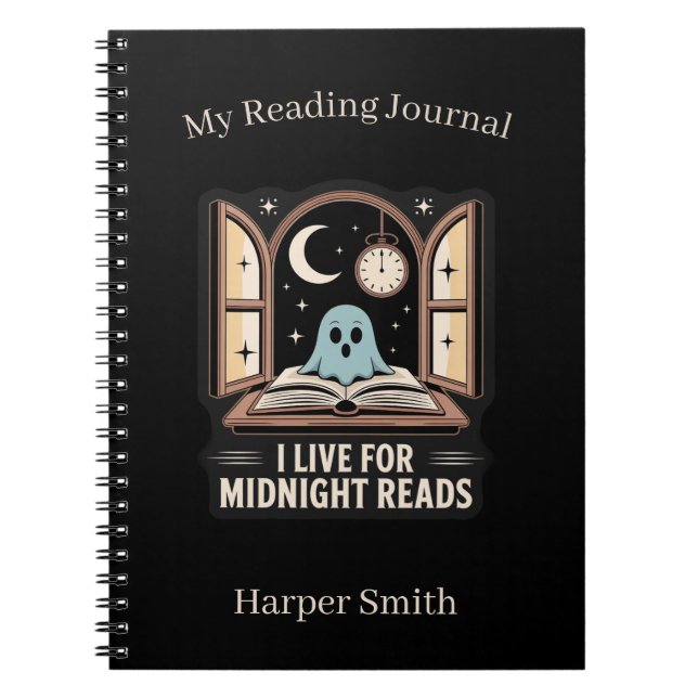 Spooky Book Lover Midnight Reads Reader Journal (Front)