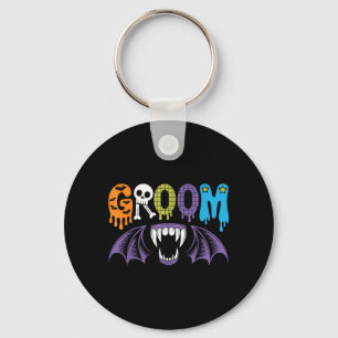 Spooky Bride And Groom Halloween Wedding Love 1 Key Ring