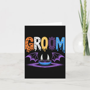 Spooky Bride And Groom Halloween Wedding Love Card