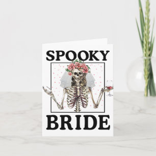 Spooky Bride Bridesmaid Skeleton Halloween Bachelo Card