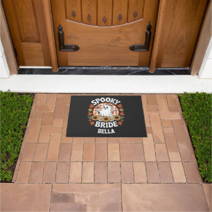 Spooky Bride Ghost Halloween Personalised Doormat