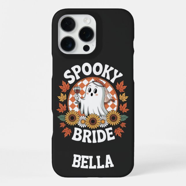 Spooky Bride Ghost Halloween Personalised  iPhone Case (Back)
