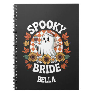 Spooky Bride Ghost Halloween Personalised Notebook