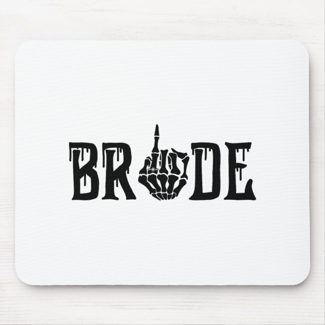 Spooky Bride Groom Gothic Halloween Wedding Matchi Mouse Pad (Front)