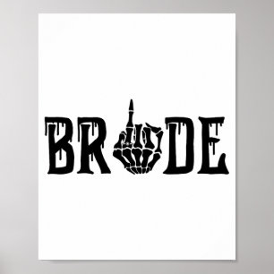 Spooky Bride Groom Gothic Halloween Wedding Matchi Poster