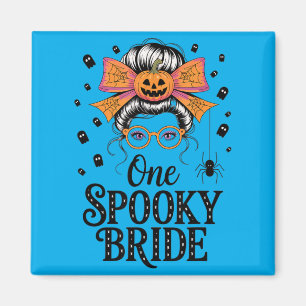 Spooky Bride Hair Engagement Wedding Halloween Magnet