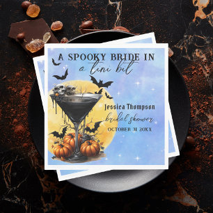 Spooky Bride In A Tini Bit Martini Bridal Shower Napkin