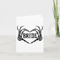 Spooky Bride Skeleton Hands Engagement Wedding Hal