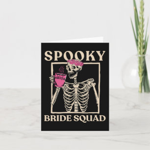 Spooky Bride Squad Skeleton Halloween Bachelorette Card