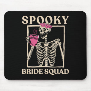 Spooky Bride Squad Skeleton Halloween Bachelorette Mouse Pad