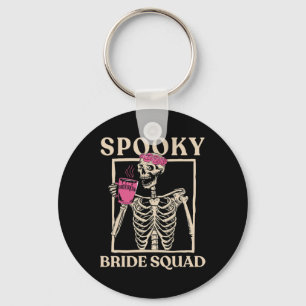 Spooky Bride Squad Skeleton Halloween Chelorette P Key Ring