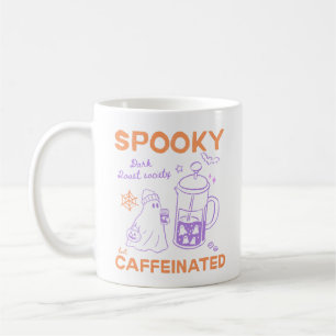Spooky But Caffeinated Cute Ghost Halloween Coffee Mug