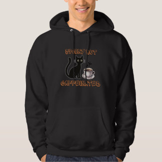 Spooky But Caffeinated – Halloween Black Cat Coffe Hoodie