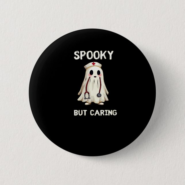 SPOOKY BUT CARING Essential T-Shirt 6 Cm Round Badge (Front)