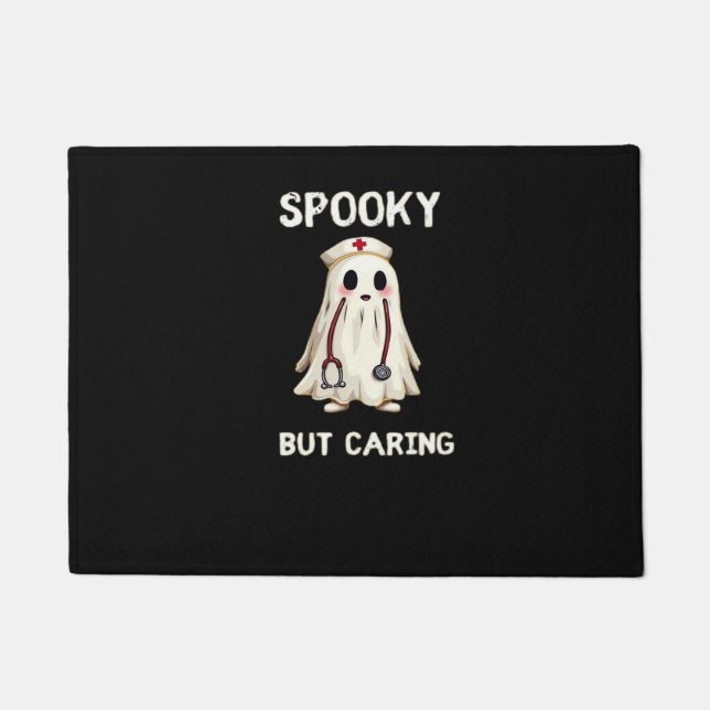 SPOOKY BUT CARING Essential T-Shirt Doormat (Front)