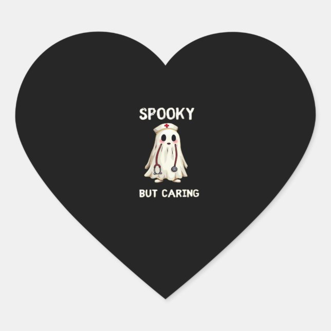 SPOOKY BUT CARING Essential T-Shirt Heart Sticker (Front)