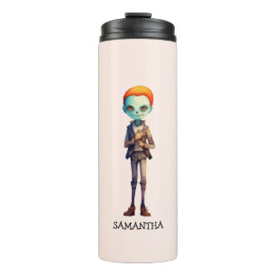 Spooky But Cute Zombie Kid – Adorable Macabre (2) Thermal Tumbler