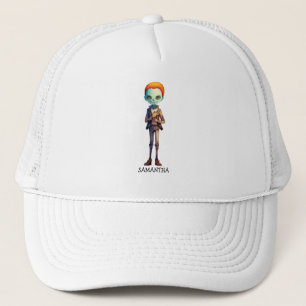 Spooky But Cute Zombie Kid – Adorable Macabre (2) Trucker Hat
