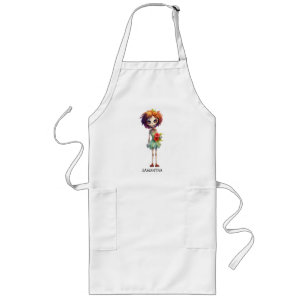 Spooky But Cute Zombie Kid – Adorable Macabre Long Apron