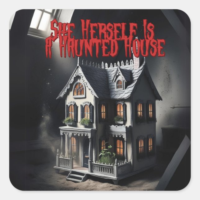 Spooky But Make It Mini Square Sticker (Front)