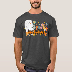 Spooky Butcher Retro Groovy Cute Ghost Halloween T-Shirt