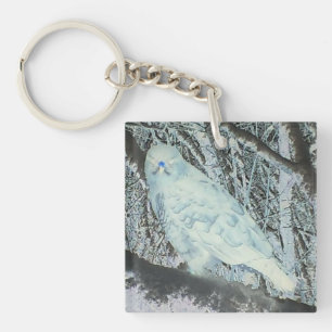Spooky Buzzard on Branch Key Ring