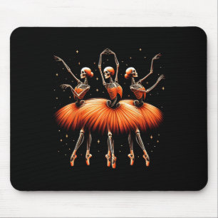 Spooky Byllerina Skeleton Dance Funny Halloween By Mouse Pad