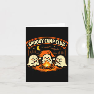 Spooky Camp Club Halloween Cute Ghost Camping Fall Card