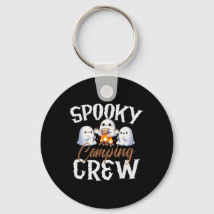 Spooky Camping Crew Halloween 2024 Campfire Happy Key Ring