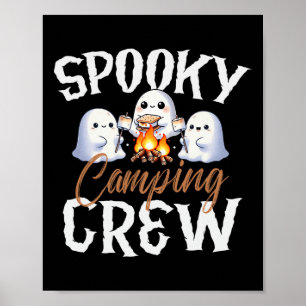 Spooky Camping Crew Halloween 2024 Campfire Happy  Poster