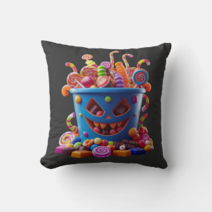 Spooky Candy Bucket – Halloween Treats Cushion