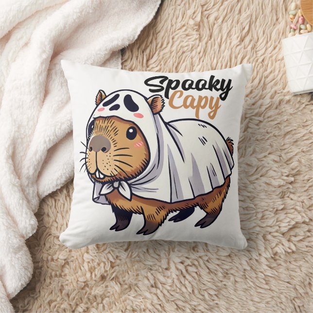 Spooky Capy Cute Halloween Cushion (Blanket)