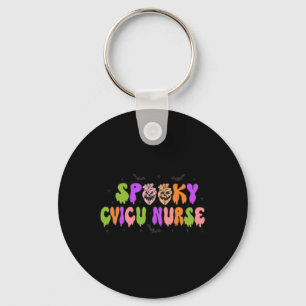 Spooky Cardiac Nurse Halloween Cardiovascular Pump Key Ring