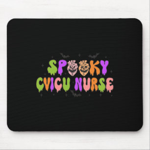 Spooky Cardiac Nurse Halloween Cardiovascular Pump Mouse Pad