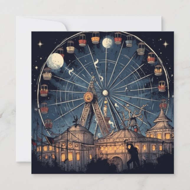 Spooky Carnival: Haunted Funfair Invitation (Front)