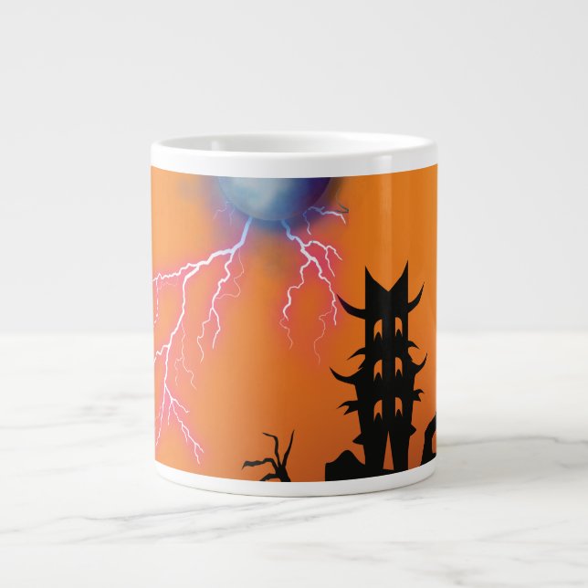 Spooky Castle Silhouette Coffee Mug - Dark Aesthet (Front)