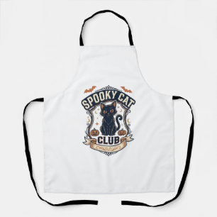 Spooky Cat Club Cat Halloween Spooky Cat Vintage V Apron