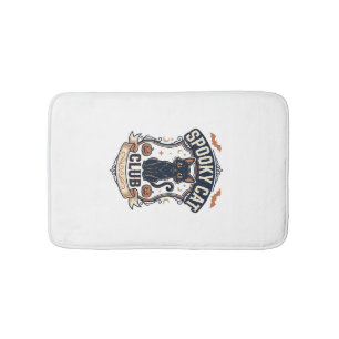 Spooky Cat Club Cat Halloween Spooky Cat Vintage V Bath Mat