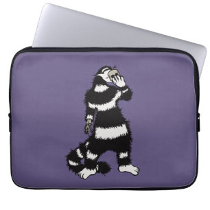 Spooky Cat Creature Skeleton Hand Skull Mask Laptop Sleeve