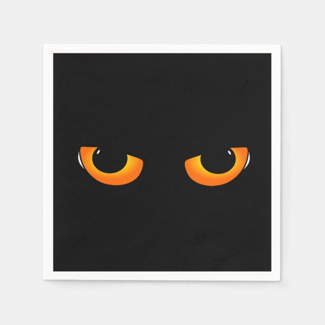 Spooky Cat Eyes Napkin (Front)