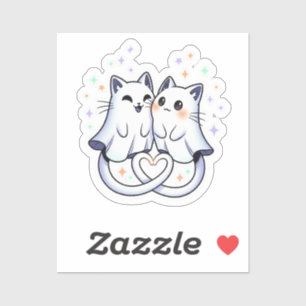 Spooky Cat Love – Ghost Cats Heart Shape